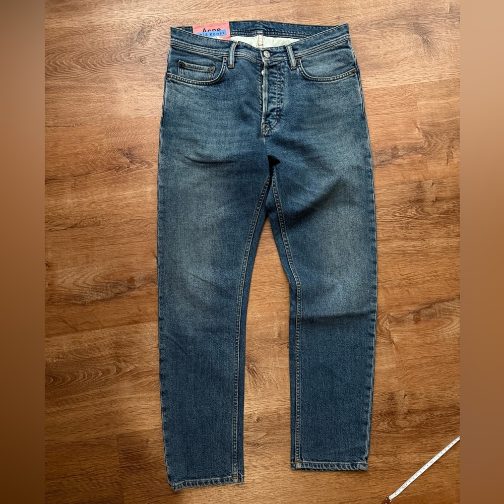 Acne Bla Konst Slim Men's Jeans in Washed Blue